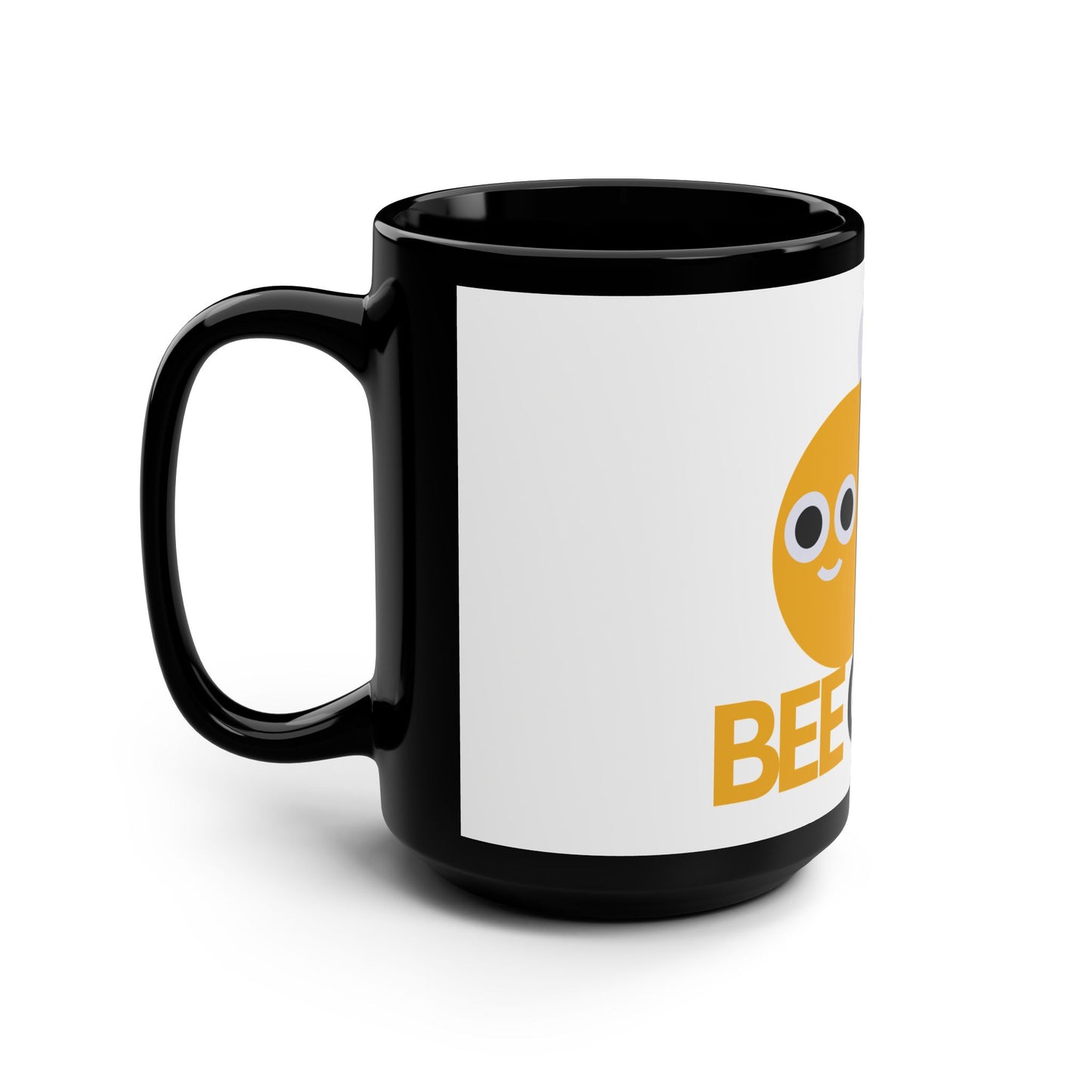 Funny Bee Cool Mug - 15oz Black Coffee Cup for Gifts and Home