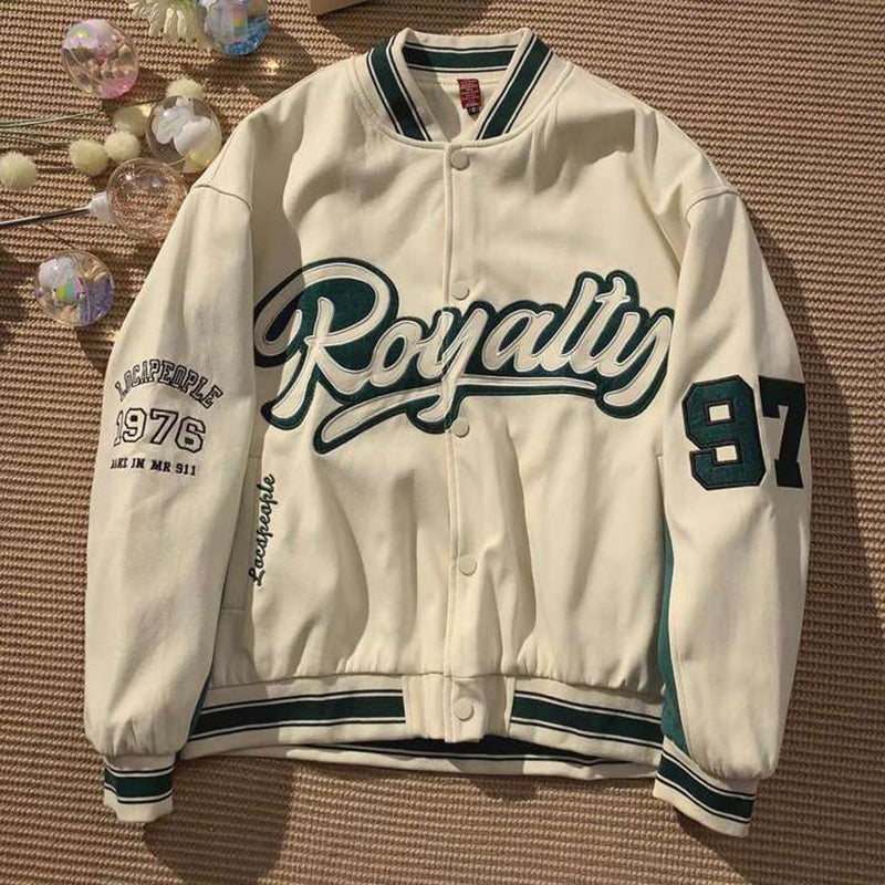 Y2K Streetwear Bomber Jacket Women Fashion Letter Harajuku Korean Coat Oversized Baseball College Uniform